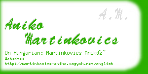 aniko martinkovics business card